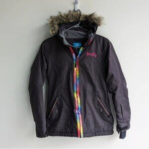 Firefly Aquamax gray rainbow ski/snowboard jacket